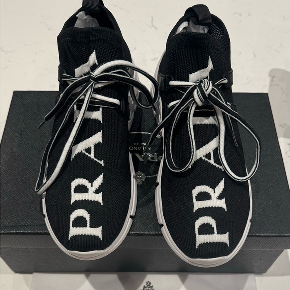Prada mesh lace sneakers brand new never worn only tried on once .. - Picture 2 of 10
